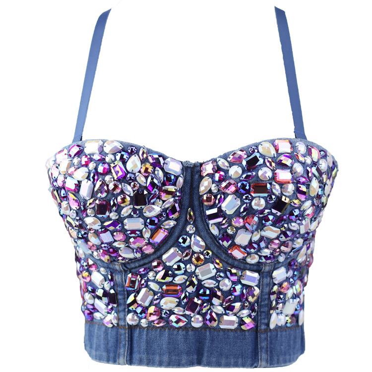 beaded crystal decor camisole NSQG63571