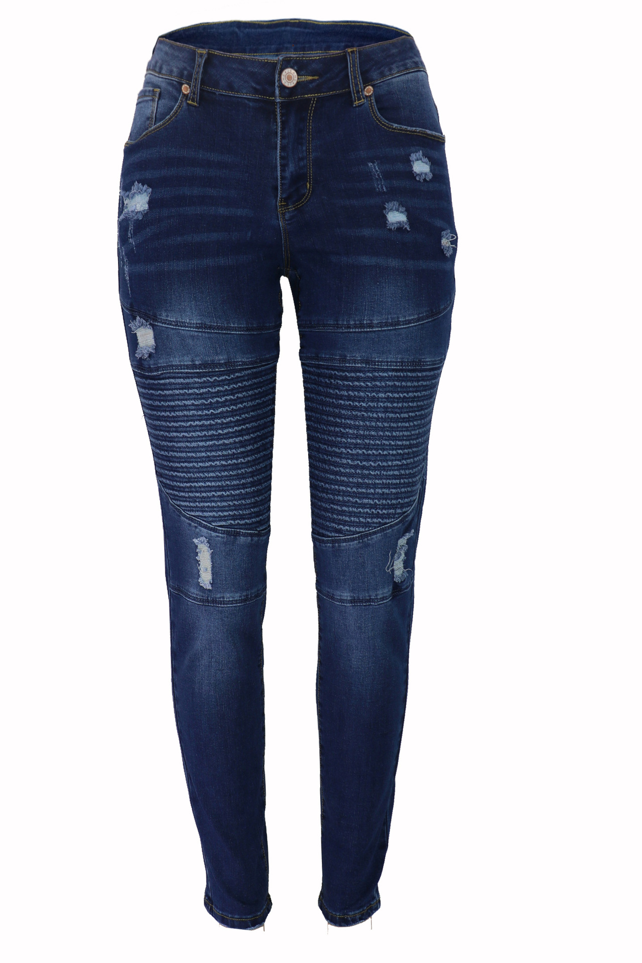 Women's Straight Leg Jeans With Hip Lift Effect For Women_voghion.com