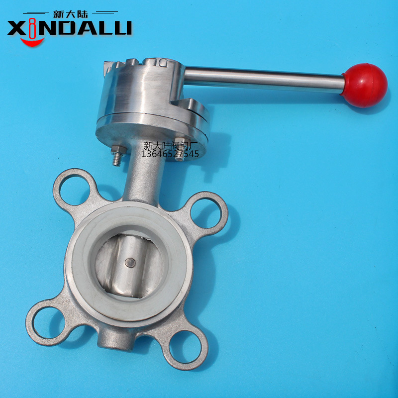 供应卫生级蝶阀D71X-16P 手动对夹蝶阀 管道工业级蝶阀
