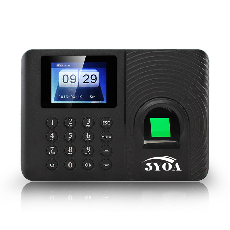 指纹考勤机A10打卡机上班签到机免安装软件 英文 西班牙语