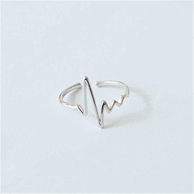Eleganter Herzschlag Ring Für Damen Einzigartiger Ekg Ring_voghion.com