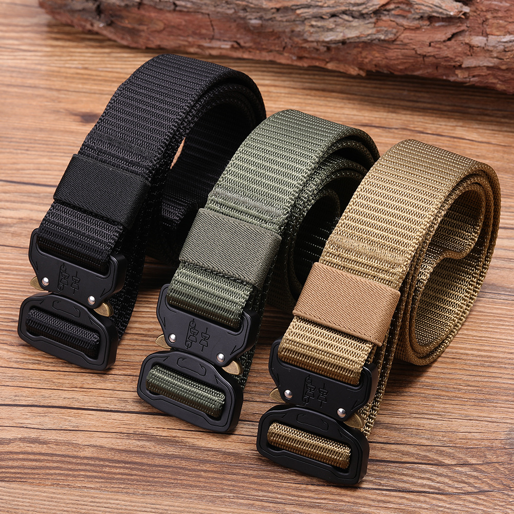 Suministro directo de fábrica táctico al aire libre cinturón hombres cobra engrosada nylon cinturón de lona al aire libre cinturón al por mayor