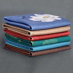 Painted Tea Towels, Absorbent Tea Cloths, Linen Tea Mats, Artistic Dishcloths, Tea Pads & Tea Flags, Kung Fu Tea Set Accessories, and Yixing Teapots' Tea Towels