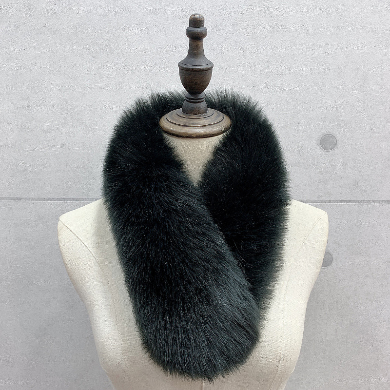 New fur collar fur scarf fox fur collar scarf solid color shawl female fur scarf universal fox fur_voghion.com