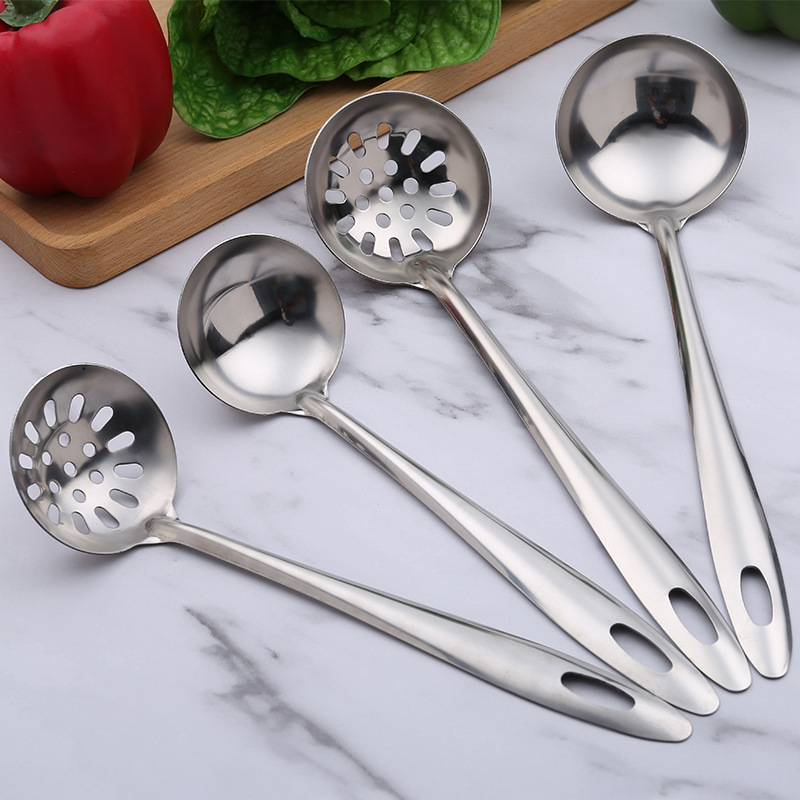 7cm non-magnetic hot pot spoon thickened household stainless steel soup shell colander Two-Piece Gift cooking kitchenware wholesale
