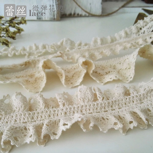 Cotton elastic lace hollow cotton clothing socks skirt elastic doll lace handmade DIY clothing accessories