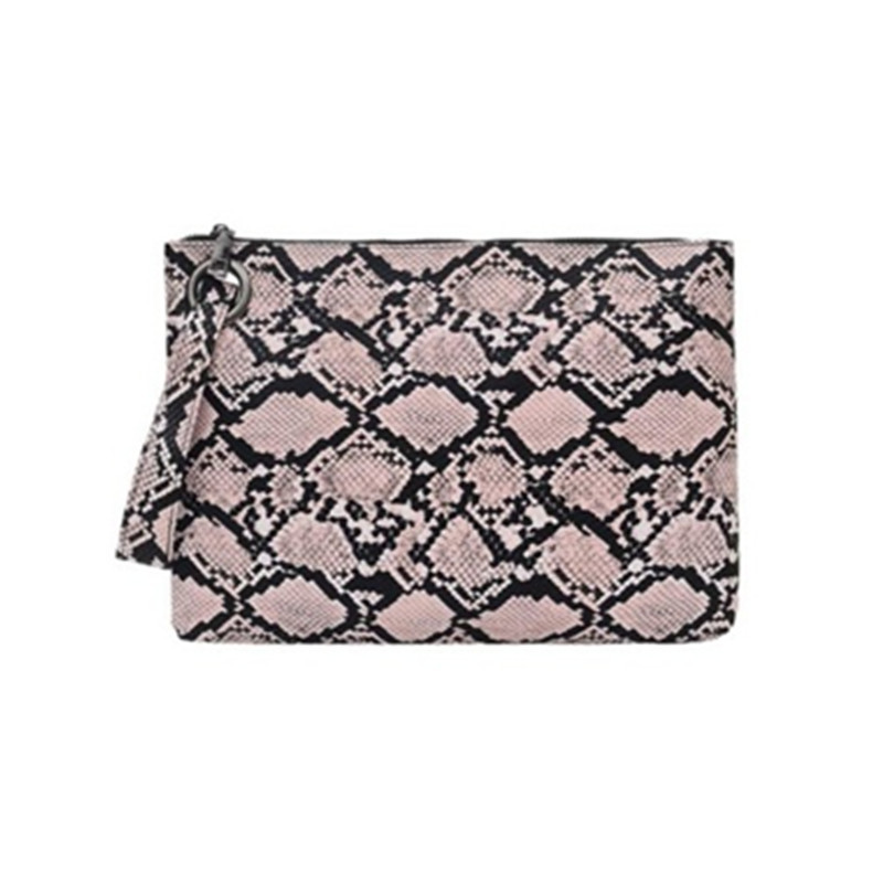 Unisex Snakeskin Pu Leather Zipper Wallets display picture 3