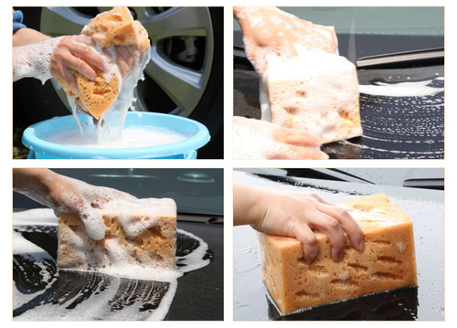 Car Wash Honeycomb Sponge Large Powerful Decontamination Car Wipe Absorbent Sponge Block High Density Cotton Car Beauty Supplies