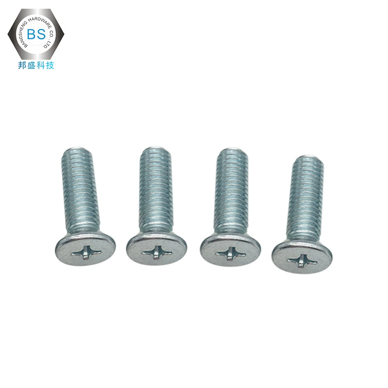 Заводские поставки углеродистой стали крест с потайной головкой Винты из углеродистой стали с плоской головкой Винты класса 8,8 M6 крест утопленные крепежные винты
