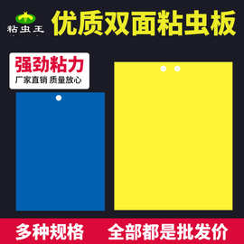 双面粘虫板诱虫板黄板蓝板厂家批发大棚茶园果园温室园艺黏虫防虫