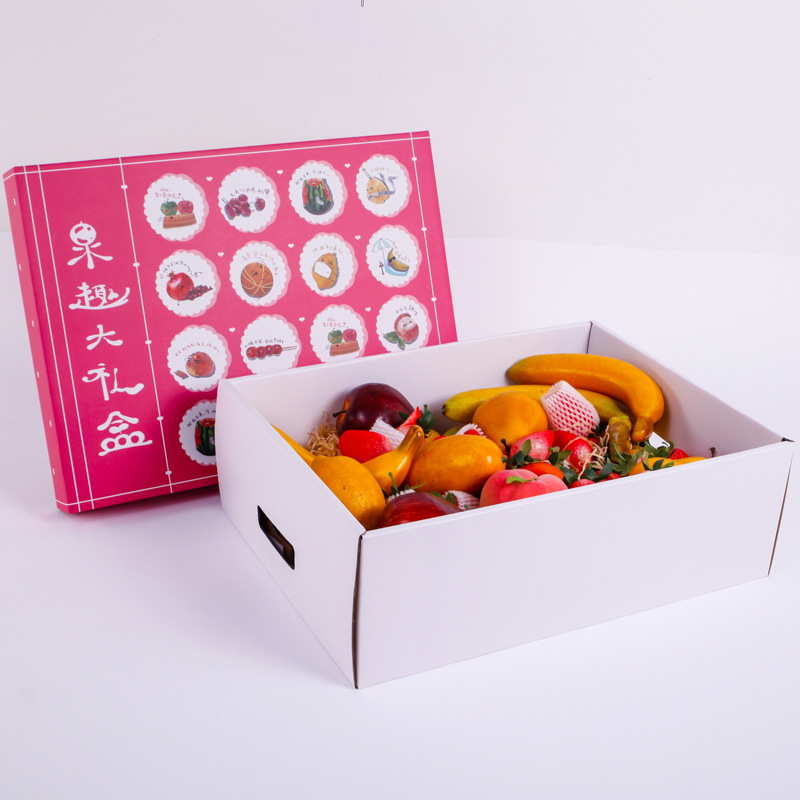 厂家批发精品果趣水果大礼包盒天地盖礼盒通用新鲜草莓水果盒现货