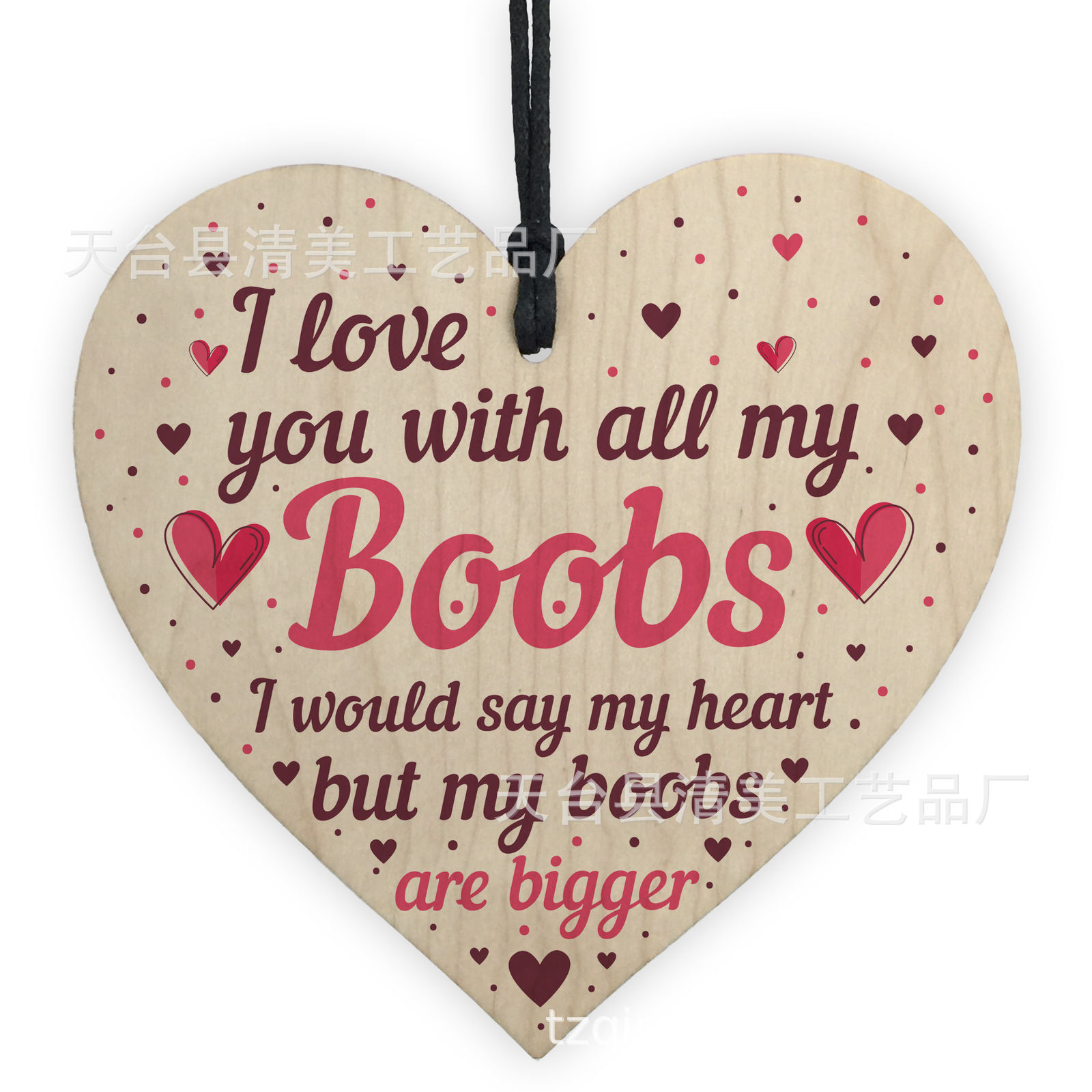 40 estilos 100mm amor madera chip colgante DIY madera colgante 1 paquete