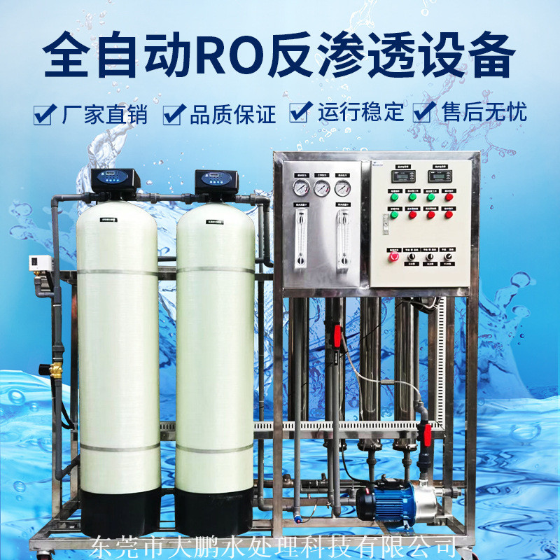 0.5吨反渗透纯水设备 一体化水处理设备二级反渗透+EDI超纯水设备