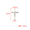 Stainless Steel Cross Small Pendant Cross Trigger Multi -Speed DIY Earrings Accessories Factory Price Wholesale