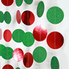 Christmas theme Red and green round trim party school kindergarten holiday atmosphere decorative round four -meter lattice