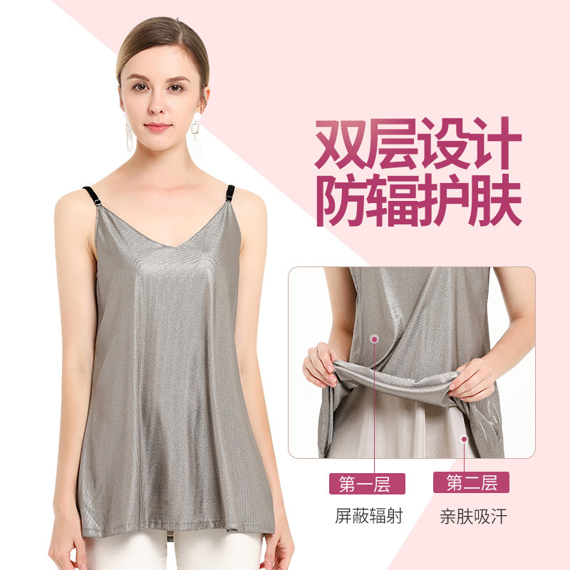 Direct selling pregnant woman Radiation protection maternity dress camisole jacket Silver fiber Protective clothing clothes One piece On behalf of