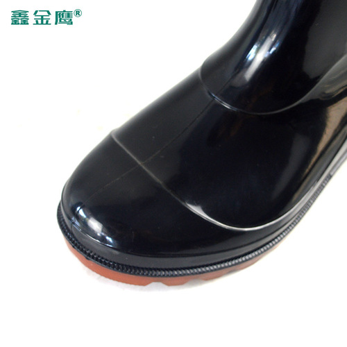 Men's Tall Waterproof Insulated Rain Boots, Black, Non-slip, Durable, Acid and Alkali Resistant, Oil Resistant, Safety, Outdoor Fishing Water Shoes