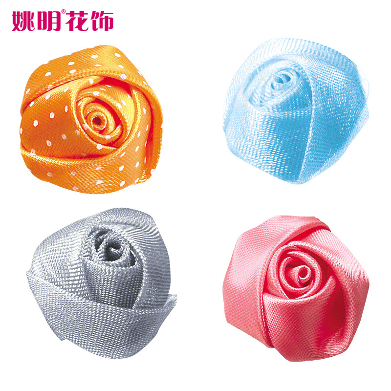 Yao Ming cinta 2cm de ancho cinta tridimensional Rose Bud accesorios para el cabello accesorios de vestir accesorios de la joyería DIY