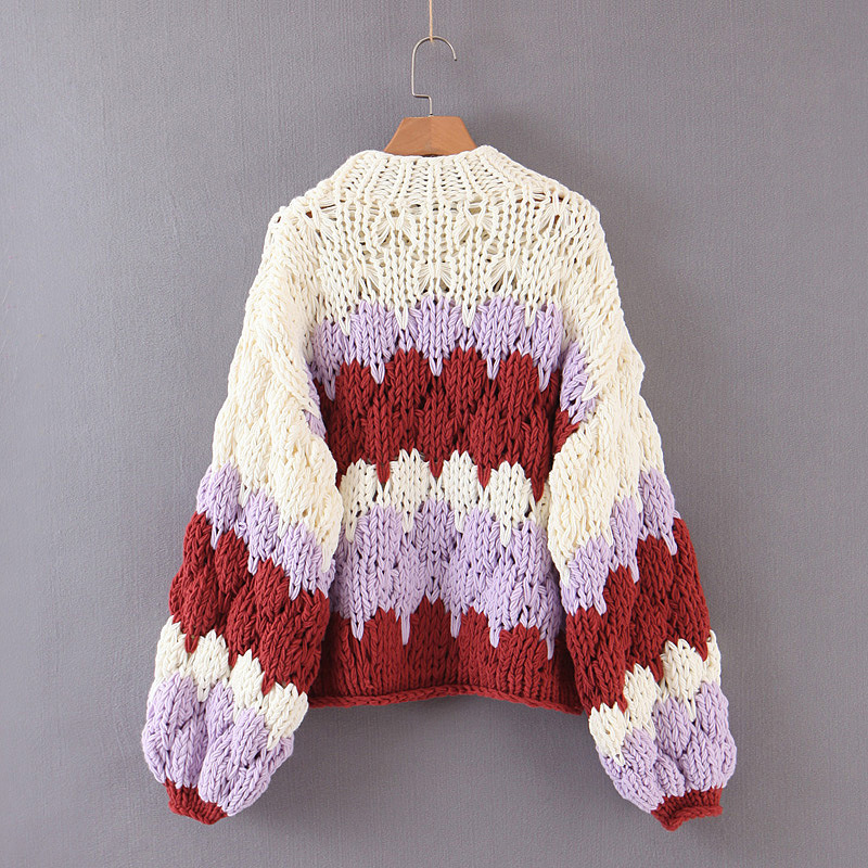 White Purple Sweater