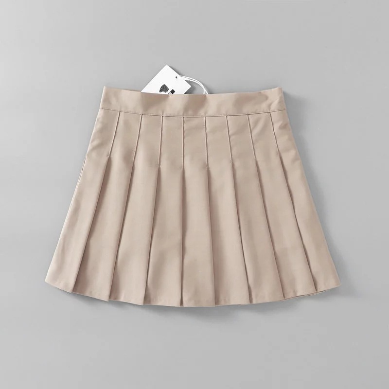 Striped High Waist A-Line Pleated Short Skirt NSZQW115386