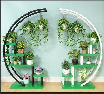 a living room bedroom Flower trellis balcony Iron art multi-storey Floor type Flowerpot holder indoor Succulent Scindapsus Chlorophytum ground Flower trellis