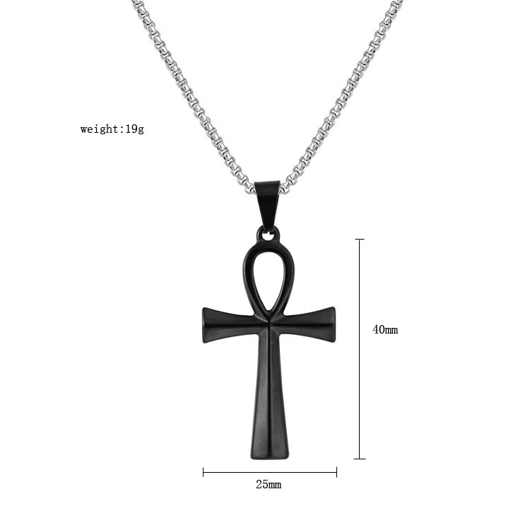 24g Weight Ion Plating (IP) Gold Plating Process 1 Piece 40*25mm 304 Stainless Steel 18K Gold Plated Cross Polished Pendant