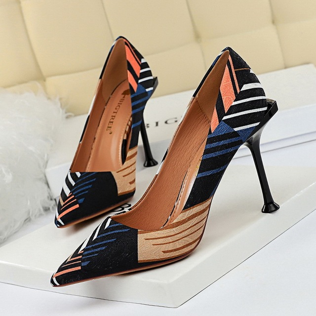 Fine heel super high heel shallow pointed fashion single shoe