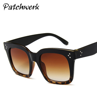 European and American Retro Fashionable Square Sunglasses Women's Midin Large-Frame Sunglasses ins Cross-Border AliExpress Glasses