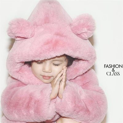 兒童皮草外套女童毛毛大衣新款加厚寶寶棉衣冬裝2020仿獺兔毛童裝