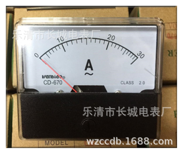 供应长城电表厂 CD-670 30A 直通 交流电流表 铜线