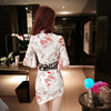 Waist wrapped hip kimono floral dress