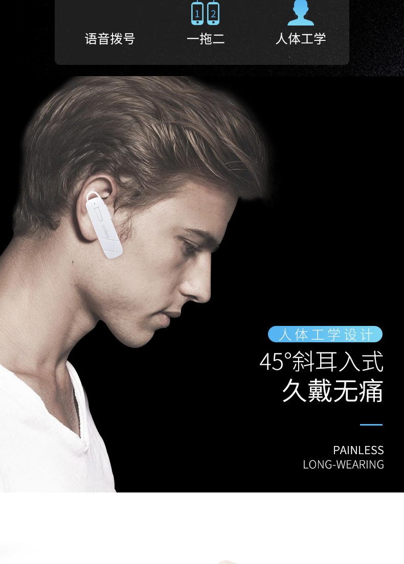 Casque bluetooth ZUOBAO commande vocale fonction appel connexion multipoints - Ref 3379685 Image 7