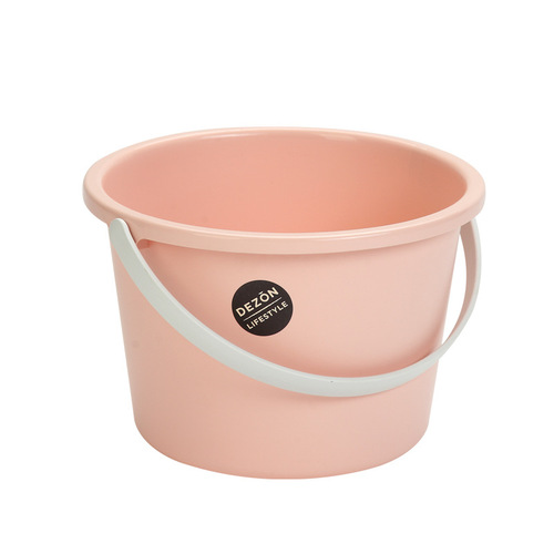 Thickened plastic household carrying bucket for laundry storage, cleaning, large size shower foot bath bucket, small size dormitory fishing bucket