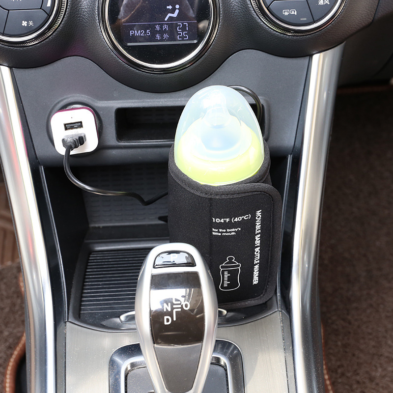 跨境貨源 恒溫車載暖奶器USB可移動(dòng)奶瓶保溫袋 戶外便攜式溫奶器