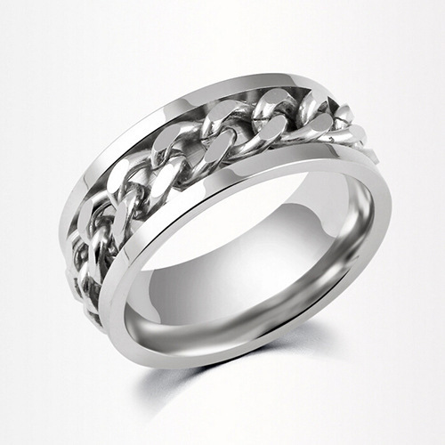 Exaggerated Geometric Titanium Steel Rings Stainless Steel Rings display picture 1