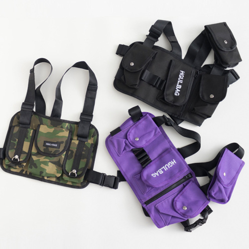 Men's and Women's Kids Street Dance Trendy Outfit Versatile Tactical Vest Match Accessory Tactical Backpack