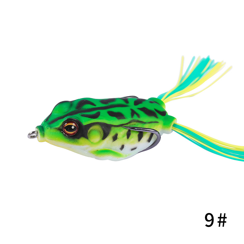 Lifelike Frog Lures 10 colors Soft Plastic Frog Lures  Fresh Water Bass Swimbait Tackle Gear