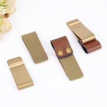 金属黄铜钱夹 男女零钱票据夹 纸币钞票夹 不锈钢笔夹 LOGO定制