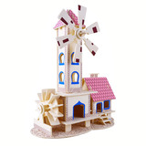 Деревянная трехмерная головоломка, игрушка для детей и взрослых, реалистичный конструктор, домик, вилла, 3D