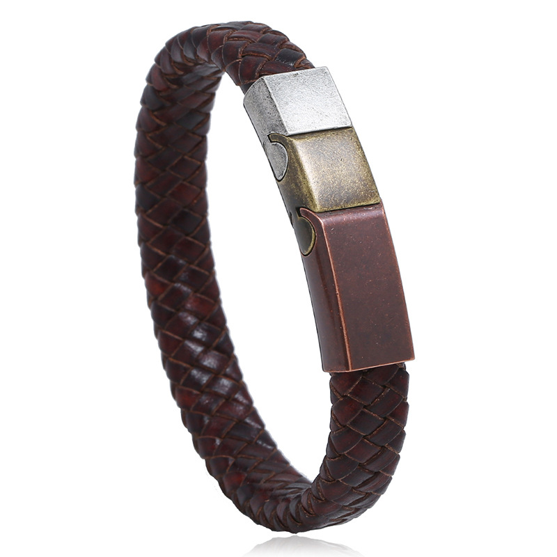 fashionable retro woven bracelet stainless steel