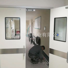 醫用門廠家 走廊氣密門 醫院用電動雙開門  鋼質 潔凈室門