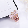 Fashionable glossy metal accessory with bow, pendant, necklace and bracelet, simple and elegant design