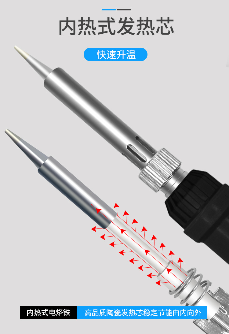 数显内热调温110V电烙铁 56件套雕刻烙画笔套装 焊接烙画电焊笔详情7