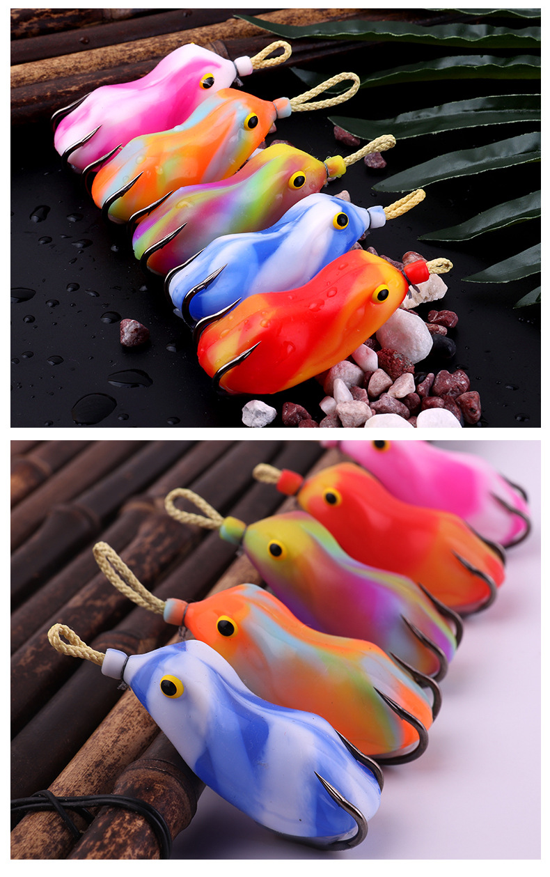 Soft Frogs Fishing Lures 60mm 15g Soft Baits Bass Trout Fresh Water Fishing Lure