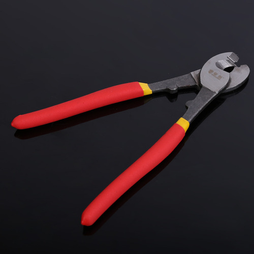 Wholesale 6 inch cable pliers, high carbon steel flat nose 8 inch cable cutters, plastic handle stripping cutters, wire cutters