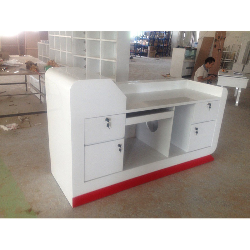 掌柜推荐店铺收银台 烤漆展柜制作前台 接待台服装店接待台热销款