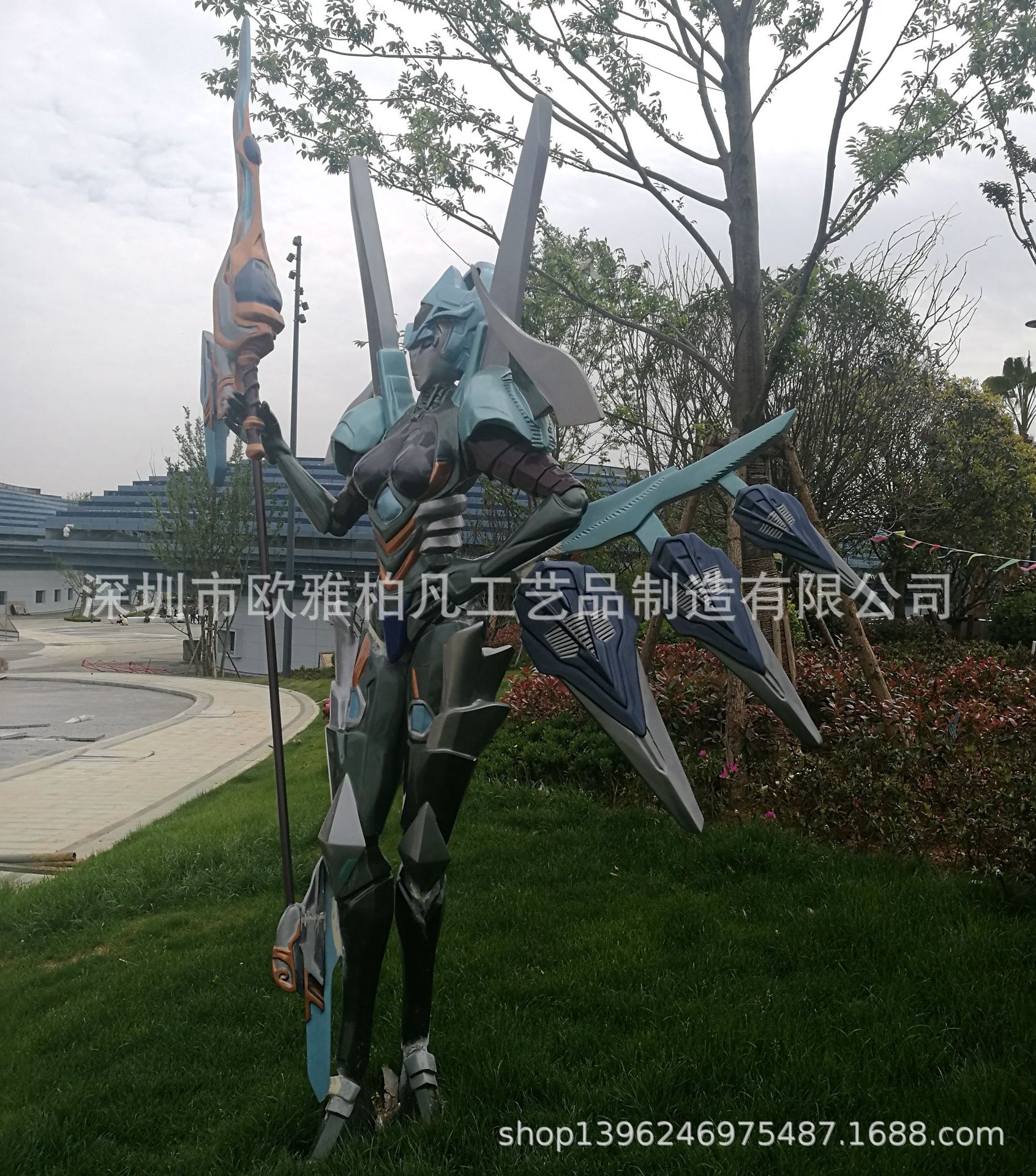 户外室内美陈 不锈钢玻璃钢雕塑 假山塑石 园林美景 机甲动漫卡通