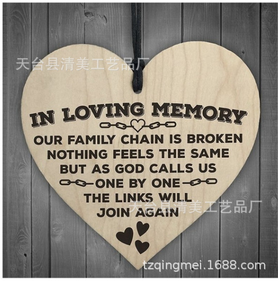 40 estilos 100mm amor madera chip colgante DIY madera colgante 1 paquete