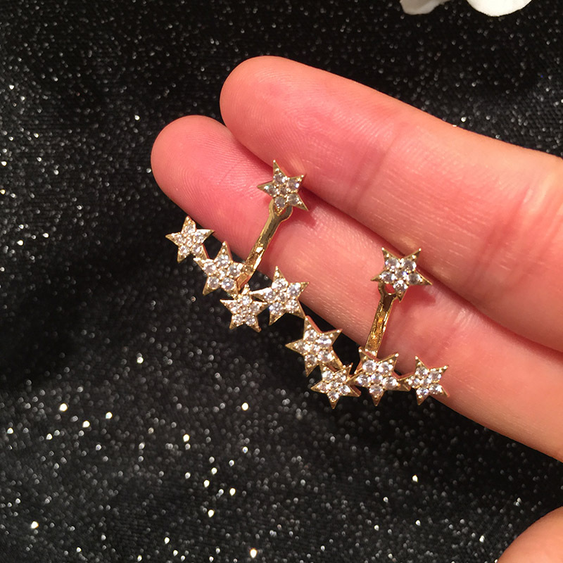 Starry Fashion S925 Silver Earrings display picture 3