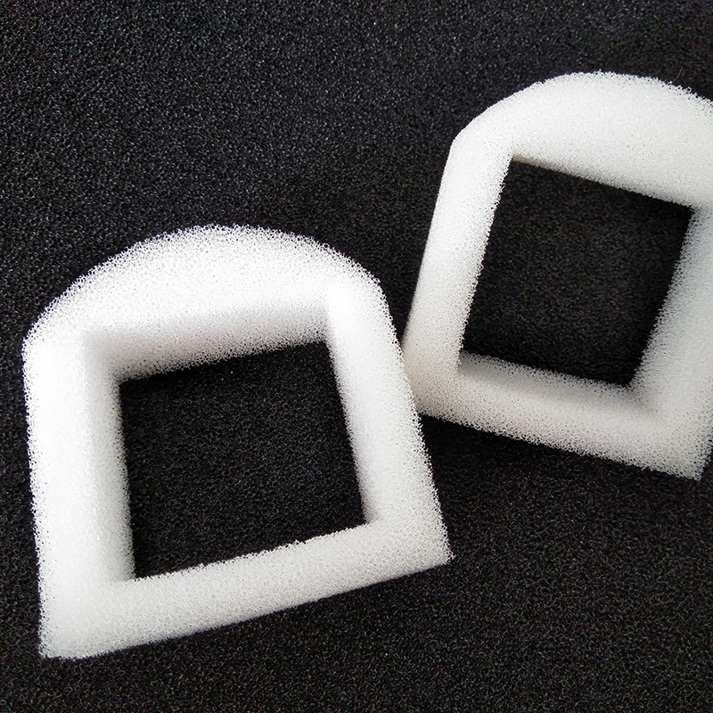 支持定制 白色爆破网状水净化海绵异型宠物饮水机填充减噪海绵套